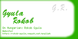 gyula rokob business card